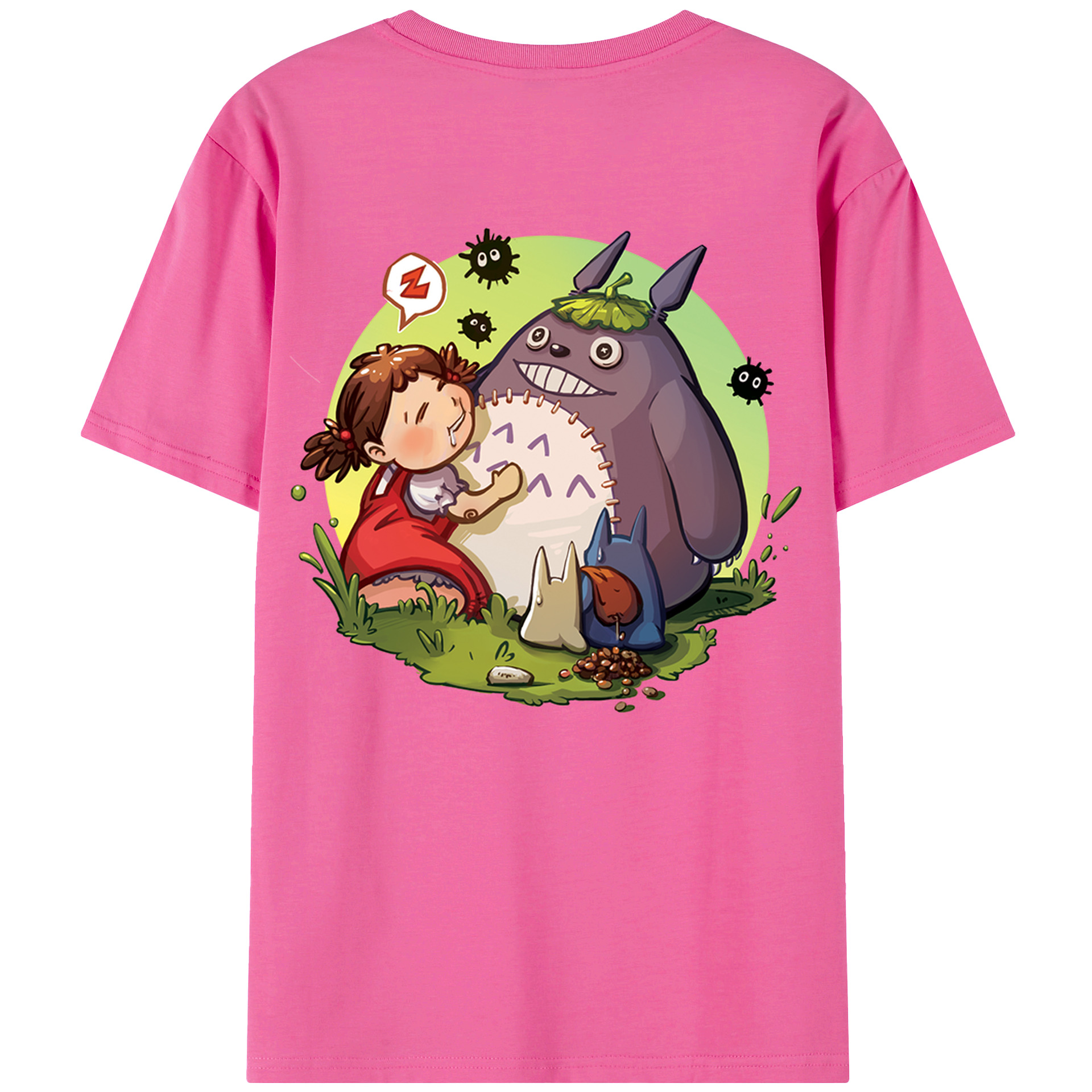 （画像用） となりのトトロ 草壁メイ 草壁サツキ My Neighbor Totoro Satsuki Kusakabe Mei Kusakabe レディース半袖Tシャツ(バックプリント)